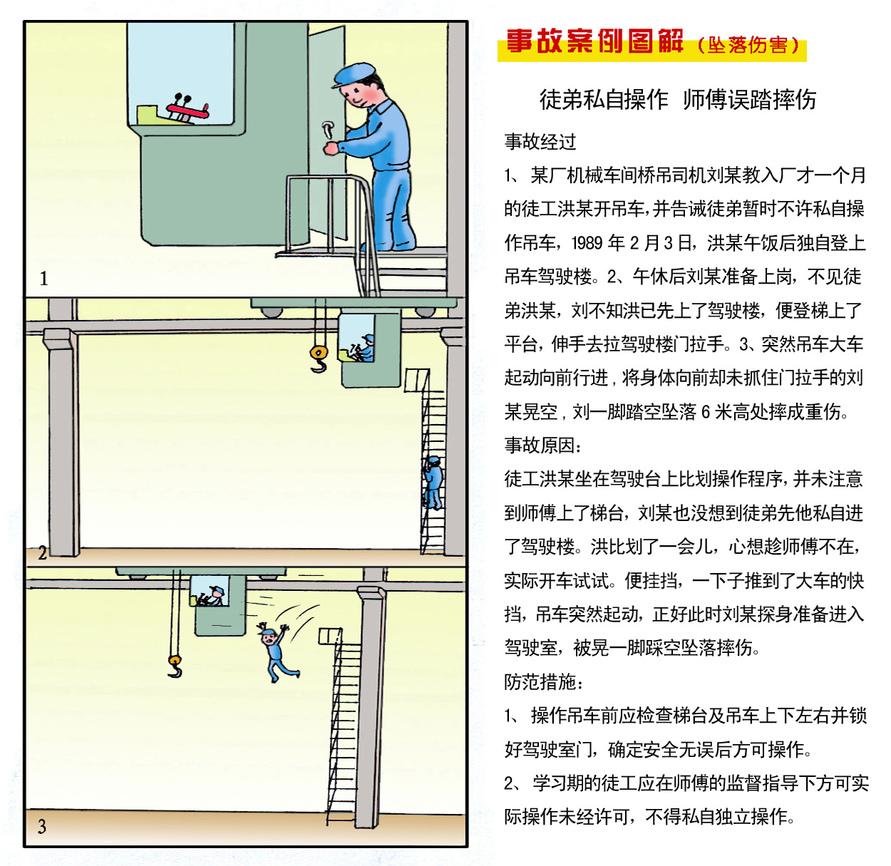 吊车走台坠落